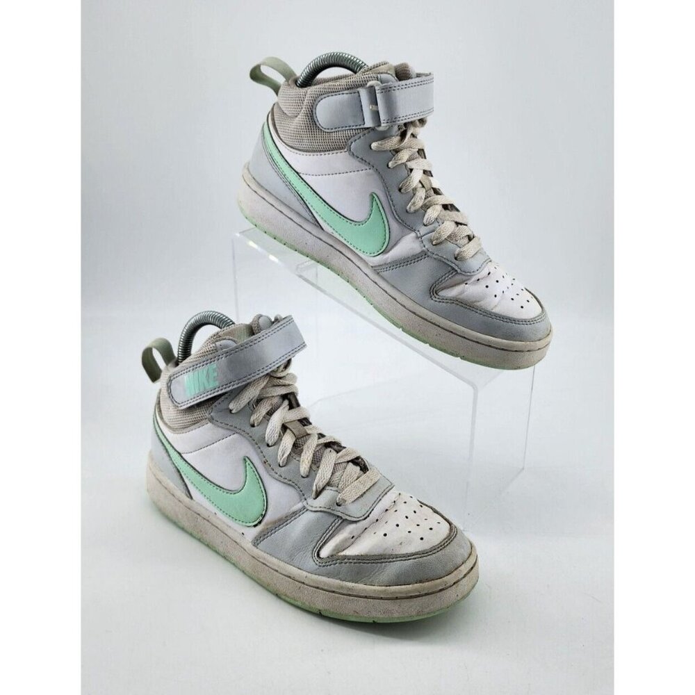 Nike Court‎ Borough Mid 2 Shoes 'Pure Platinum Mint Foam’ CD7782-011 Youth 5.5Y